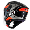 KYT D City Overtech Gloss Black Fluro Orange Helmet
