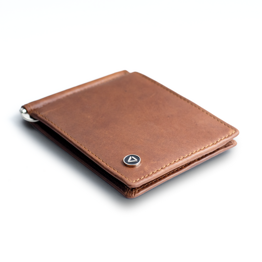 CARBONADO Bifold Wallet Money Clip (Brown)
