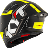 KYT TT Revo Electron Black Yellow Matt Helmet