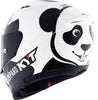 KYT Striker Leopard Panda Gloss White Black Helmet