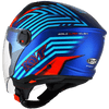 KYT D City Lucent Blue Orange Gloss Open Face Helmets