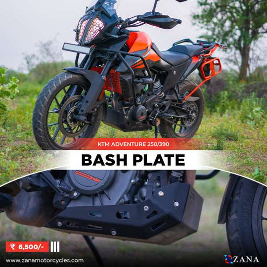 ZANA NEW BASHPLATE V2 ALUMINIUM BLACK KTM ADVENTURE 250 / 390 / 390 X (ZI-8116)