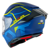 KYT R2R Pro Concept Matt Blue Yellow Helmet