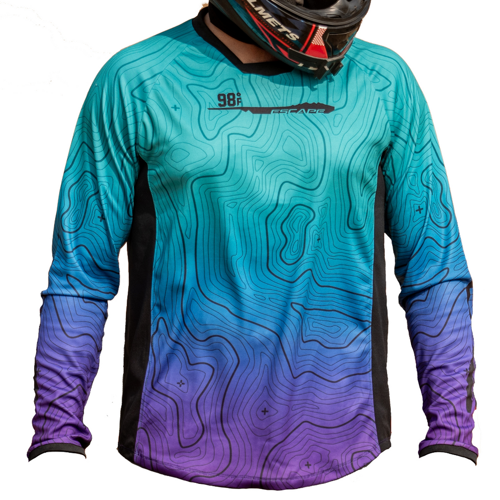 98Fahren Moto Jersey Escape Canyon Series (Light Blue Purple)