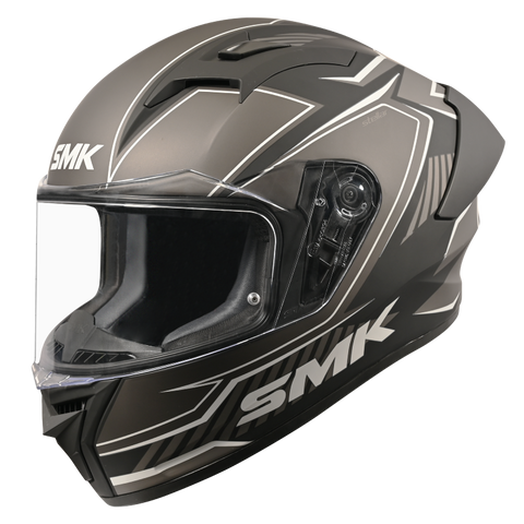 SMK Stellar Sports Adox Matt Black Grey (MA266) Helmet