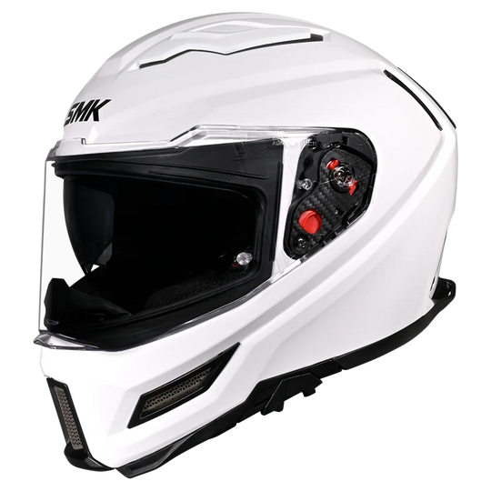 SMK Agnar Solid Gloss White (GL100) Helmet