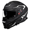SMK Agnar Tektron Gloss Black Grey White (GL261) Helmet