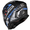 SMK Agnar Tektron Matt Black Grey Blue (MA265) Helmet