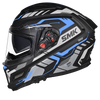 SMK Agnar Tektron Matt Black Grey Blue (MA265) Helmet