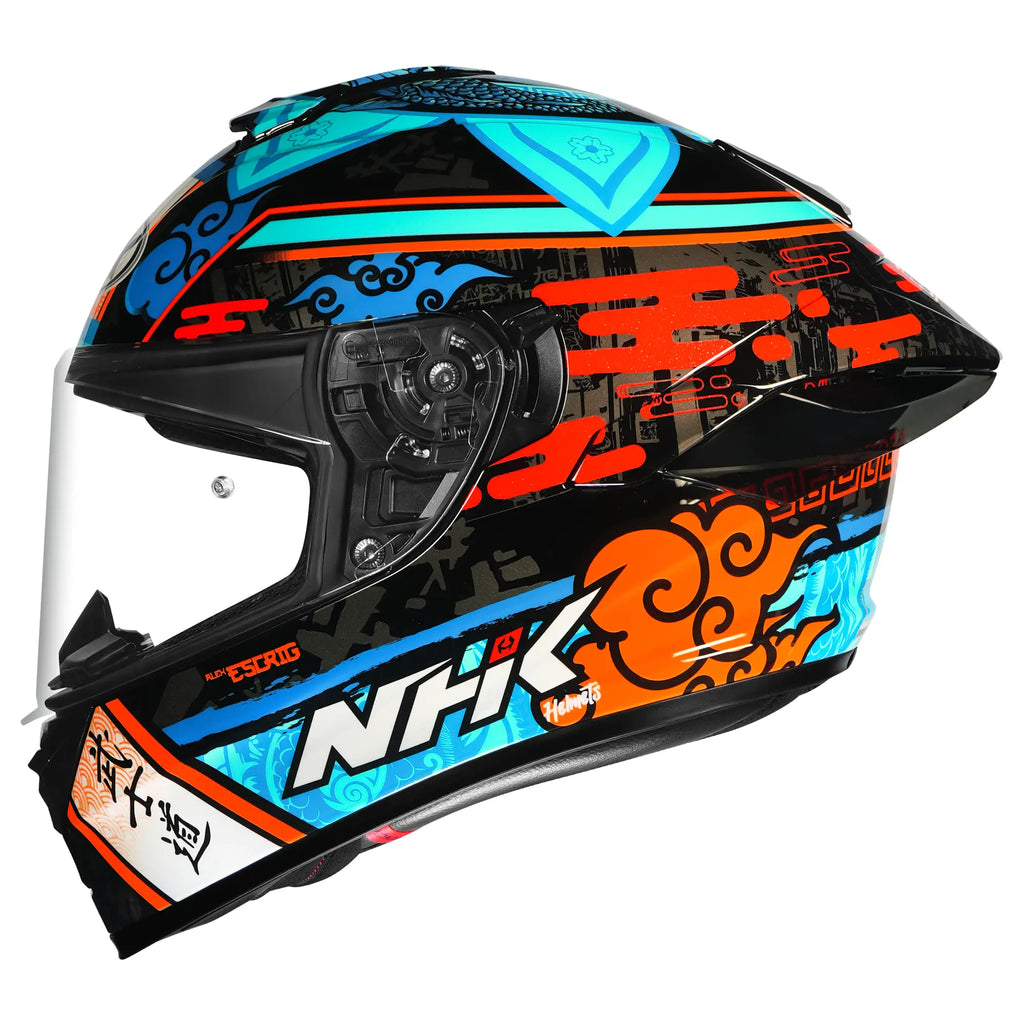 NHK K5R Alex Escrig #7 Gloss Black Tosca Red Helmet
