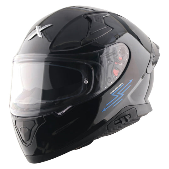 AXOR Apex Altor Smart Bluetooth Solid Gloss Black Helmet