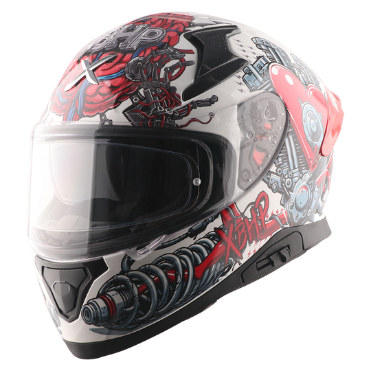 AXOR Apex xBHP Bionic Gloss White Red Helmet