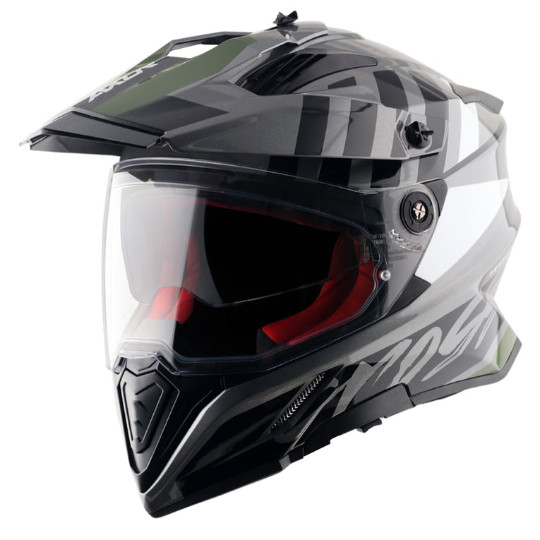 AXOR XCross Dual Visor Orbit Gloss Athena Grey Black Helmet