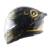 AXOR Apex Infinity Gloss Black Gold Helmet