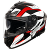 SMK Typhoon Azonix Gloss Black White Red (GL213) Helmet