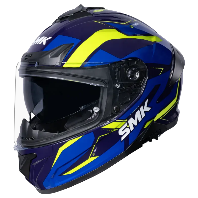 SMK Typhoon Azonix Gloss Blue Yellow (GL554) Helmet