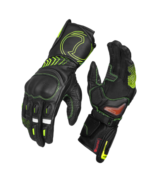 Rynox Advento Pro Gloves (Black Hi Viz Green)