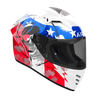 Airoh Connor Nation White Blue Red Gloss Helmet