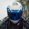 Airoh Connor Nation White Blue Red Gloss Helmet