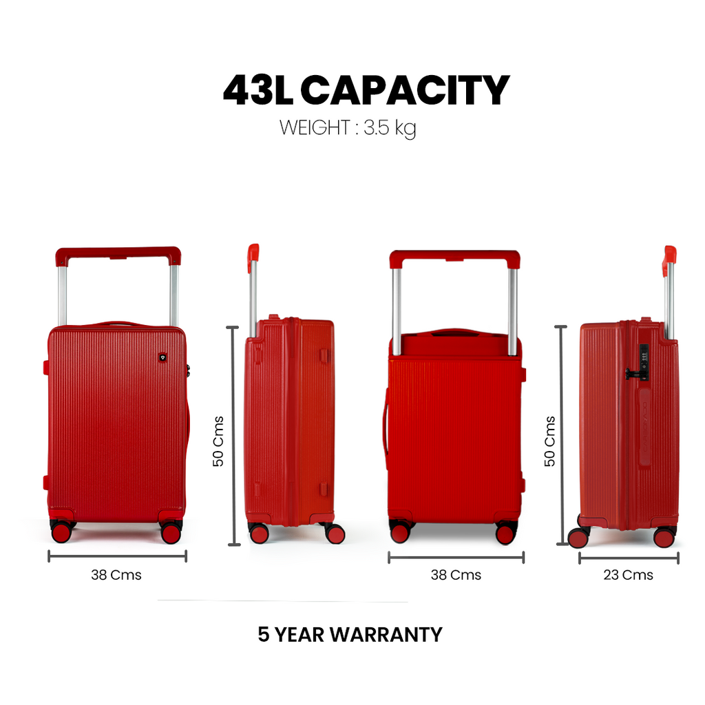 CARBONADO Exodus Cabin Luggage (Radiant Red)– Moto Central