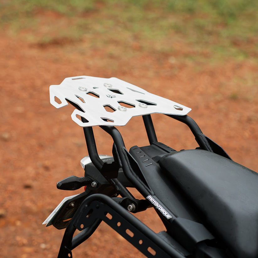 Moto Torque Back Carrier with Aluminium Top Plate for BMW F450 GS (Silver)