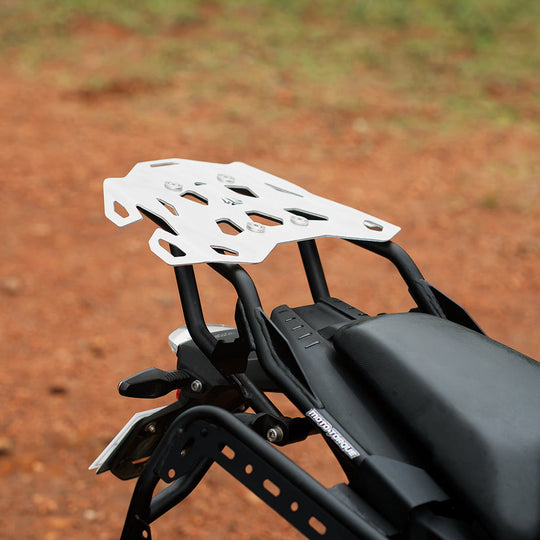 Moto Torque Back Carrier with Aluminium Top Plate for BMW F450 GS (Silver)