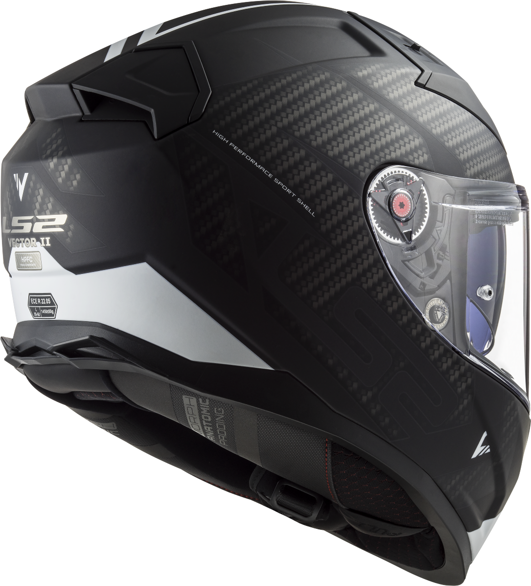 LS2 FF811 VECTOR II Splitter Gloss Black White Helmet– Moto Central