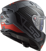 LS2 FF811 VECTOR II Splitter Matt Titanium Red Helmet