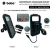 BOBO BM11H PRO PLUS Waterproof Bike Phone Holder with Pro Plus Vibration Damper and Fast 15W Wireless Charger plus USB C Motorcycle Mobile Mount
