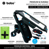 BOBO BM11H PRO PLUS Waterproof Bike Phone Holder with Pro Plus Vibration Damper and Fast 15W Wireless Charger plus USB C Motorcycle Mobile Mount