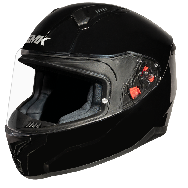 SMK Bionic Adult Solid Gloss Black (GL200) Helmet