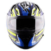 AXOR Apex Streak Gloss Black Blue Helmet