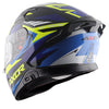 AXOR Apex Streak Gloss Black Blue Helmet