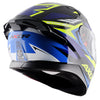 AXOR Apex Streak Gloss Black Blue Helmet