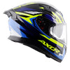 AXOR Apex Streak Gloss Black Blue Helmet