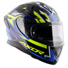 AXOR Apex Streak Gloss Black Blue Helmet