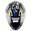 AXOR Apex Streak Gloss Black Blue Helmet