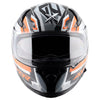 AXOR Apex Streak Gloss Black Orange Helmet