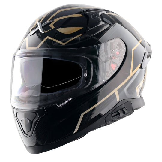 AXOR Apex Marvel Panther Gloss Black Gold Helmet