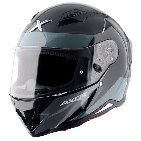 AXOR Hunter Turbo Gloss Black Grey Helmet