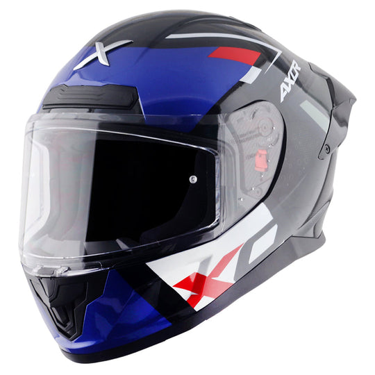 AXOR Saber XSport Gloss Black Blue Helmet