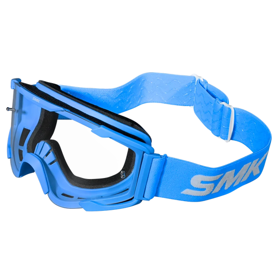 SMK Terrain Offroad Goggle with Clear and Extra Mirror Lens (Blue with Blue Strap)
