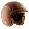 AXOR Retro Jet Leather Open Face Helmet (Burnt Camel Brown)
