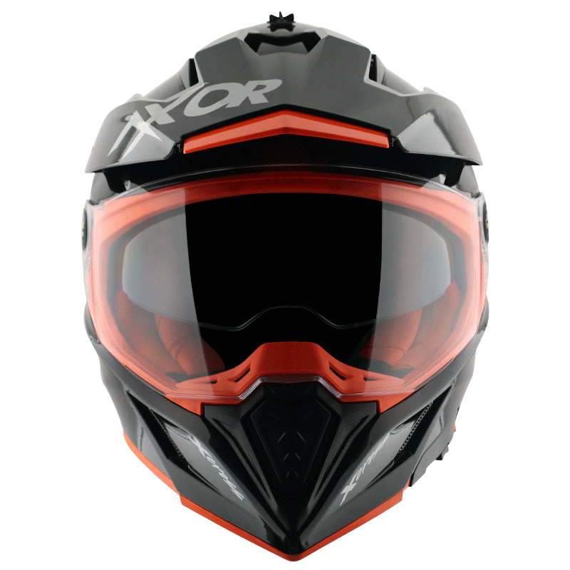 Orange and black dirt bike hot sale helmet