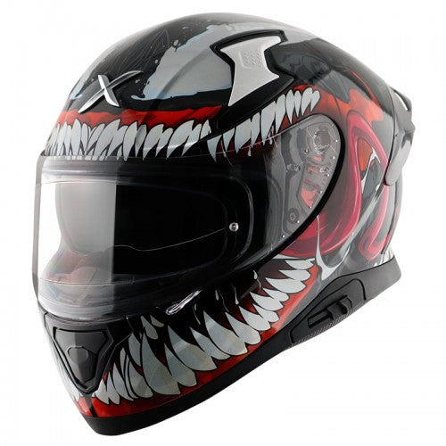 AXOR Apex Marvel Venom Gloss Black Red Helmet– Moto Central