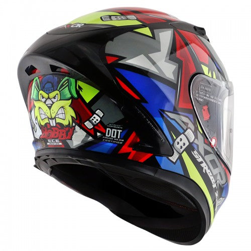 AXOR Street Bobby Gloss Black Red Helmet– Moto Central