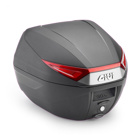 GIVI Top Case C30N Black with Red Reflectors