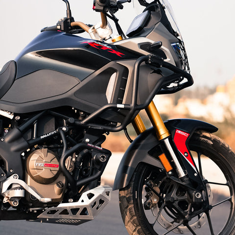 Moto Torque TVS Apache RTX 300 Stallion Crash Guard without beak (Black)