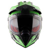 AXOR XCross Dual Visor Flash Gloss Cool Grey Green Helmet