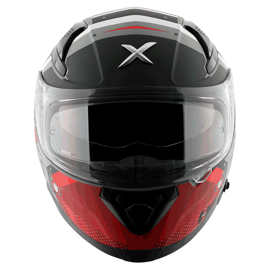 AXOR Apex Hex 2 Dull Cool Grey Red Helmet